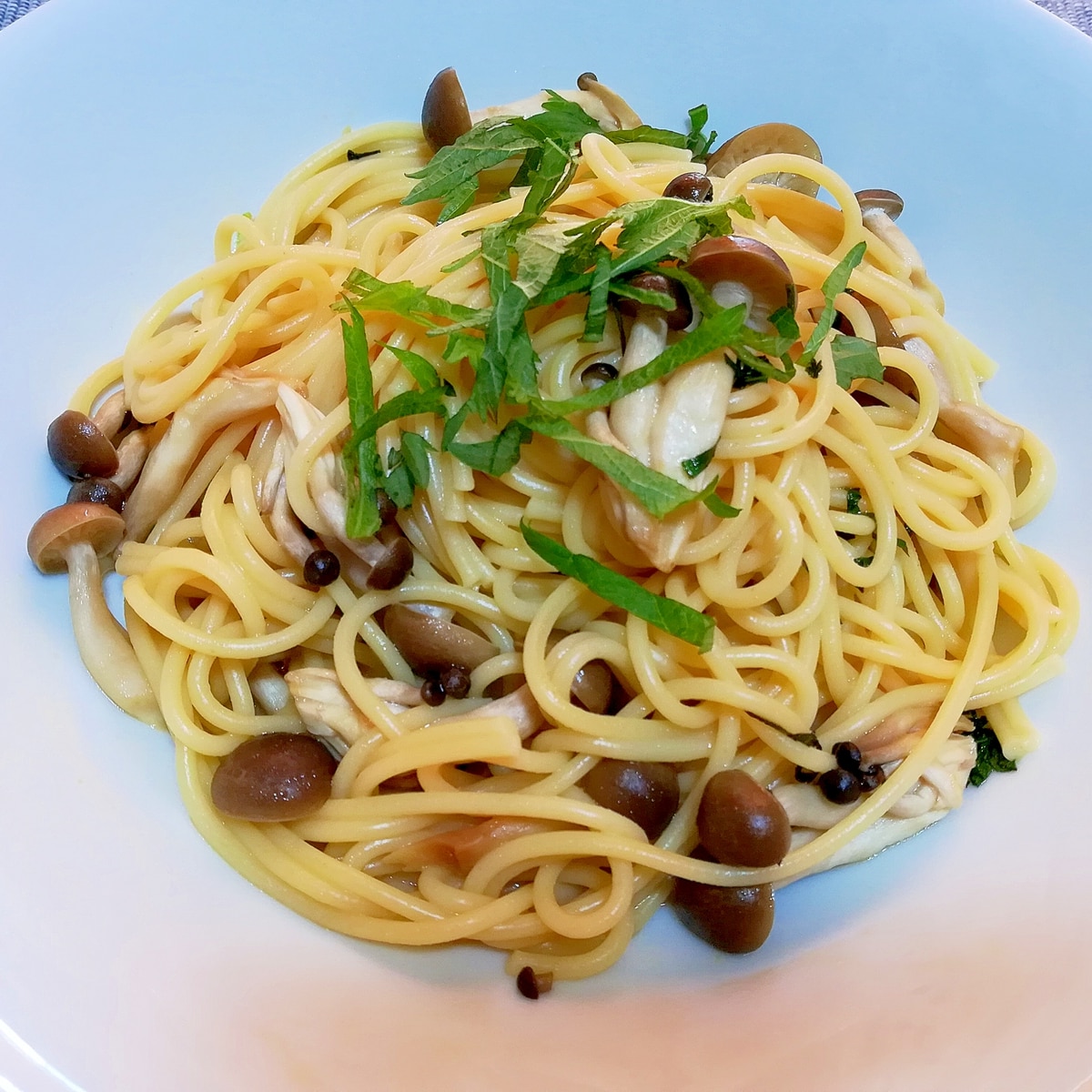 大葉香る ぶなしめじの簡単和風パスタ レシピ 作り方 By ぶちみ 楽天レシピ